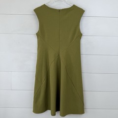 M.M.LaFleur The Pauline A-Line Dress Women 8 True Olive Sleeveless Minimalist