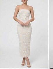 New Rachel Roy Women&rsquo;s Gaia Faux-Pearl Beaded Maxi Dress Size Xs