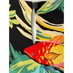 Vintage Dress 100% Silk Medium Tropical Fish Art to Wear Cruise Semi Formal 10