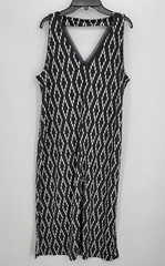 Banana Republic Dress Womens Medium Sleeveless Black Aztec Print V-Neck Boho