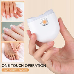 Electric Automatic Nail Clipper Manicure Trimmer White 1PC