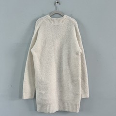 English Factory Cozy Round Neck Sweater Dress Cream Textured Knit NWT Size Small