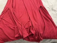 Matty M Classic Maxi V-Neck Ruby Red Dress Size XS Sleeveless NWT