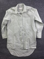 Anthropologie Shirt Dress Womens XXS Green Striped Collared Button Front