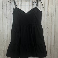 Divided 100 Cotton Sundress XL Black Sweetheart Neckline Babydoll Festival EUC