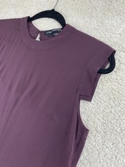 AllSaints Silk Dress Size 4 US EU 36 Purple Maroon 100% Silk Lined Minimalist