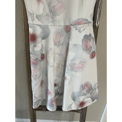 Ted Baker Emleey V-Neck Printed Skater Dress Floral Natural Size 2 NEW