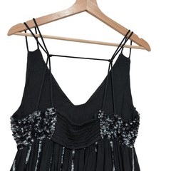 Free People Intimately Glitter Slip Mini Dress With Sequins XS * Fairy Grunge
