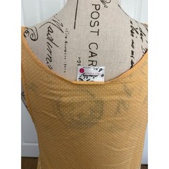Free People Intimately Voile Lace Trapeze Slip Dress Yellow Polka Dot Mini XS