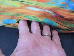 Unbranded Colorful Pull Over Cap Sleeve Dress w Rounded Hem Line, Size L, NWOT!