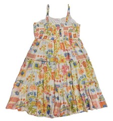 Speed Limit Multicolor Floral Smocked Sundress 2X Button Front Adjustable Straps