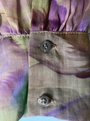 Lavender Brown Haven Maxi Shirt Dress Floral Collared Button Belted S