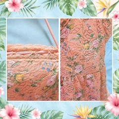 Sugar Lips Light Peach Floral Lace Mini Dress