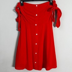 Capulet Giulia Off the Shoulder Mini Dress Womens Small Cherry Red Revolve Party