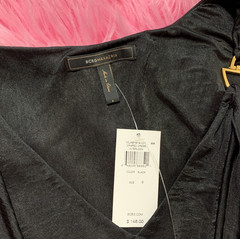 New BCBG MAXAZRIA Interlock Draped Party Dress Black Small MSRP $148