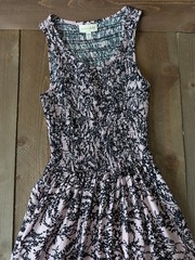 Maison Jules Pink and Black XXS Sundress