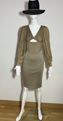 BURBERRY Cutout Gathered Wool Silk Jersey Dress Size UK 2 NEW RRP £2500