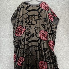 The J Peterman Dress Womens L/XL Kaftan Floral Burnout Long Patio Muumuu House