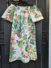 ​NEW J.Crew Girls&rsquo; 000 Cotton Off-the-Shoulder Tropical Print Dress MSRP