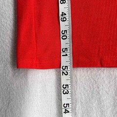 Enza Costa Midi Dress Women Medium Red Asymmetric Cutout Ribbed Silk Knit Tank