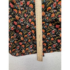 NWOT LOFT Shimmer Floral Ruffle Flare Dress Black Multicolor S P Long Sleeve New