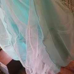 City Triangles Mint Green Lace Tulle Fit Flare Party Dress 9 Metallic Prom Mesh
