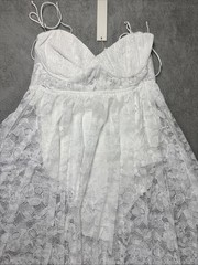 NWT For Love and Lemons Lorena Maxi Dress White Lace Size Small