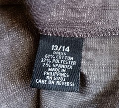 Simple Gray Sleeveless V-Neck Chambray Dress, Maurices Sz 14, Academia, Office