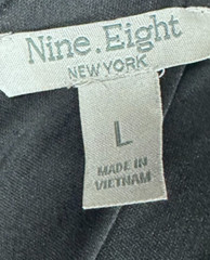 Nine.Eight New York Women&rsquo;s Black Ruffle 3/4 Sleeve Casual V-Neck Dress Size L