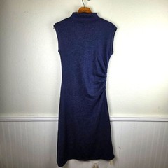 OGL Women&rsquo;s Side Ruched Scrunched Navy Sleeveless Super Soft Dress Size Large