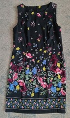 AGB Women&rsquo;s Sleeveless Dress Size 12 Zip Back Knee Length Springtime Floral