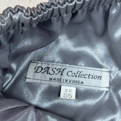 DASH Collection Metallic Silver Strapless Ruffle Bow Tiered Cocktail Dress Small