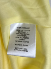 Say Yes Strapless Ball Gown Juniors 1/2 Yellow Ruffled Rosette Lace Up NWT