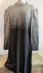 St John, Gorgeous, Black & Silver Dress, SZ 12
