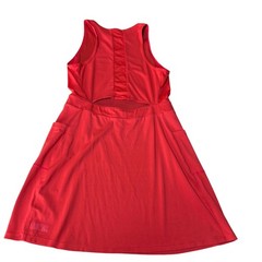 Smartwool Active Tank Dress Medium Red Merino Wool Blend Pockets Hiking