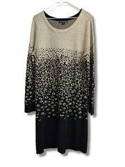 United States Sweaters Women&rsquo;s Size M sweater Dress Shift Long Sleeve Metallic