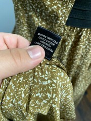 Very J EUC Tan/Beige Patterned Midi Dress Size L