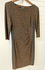 Lauren Ralph Lauren Dress Women&rsquo;s Size 10 Black and Brown Print Classic Career