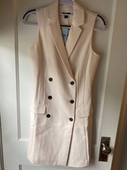 Ann Taylor Petite Double Breasted Sheath Dress, Ivory, Size XXSP, NWT