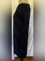Sharagano Women’s 3/4 Sleeve Shift Dress in Blue/Black Stripe Sz 16