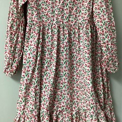 Glamorous Dress Size 10 Wrap 3/4 Sleeve Cherry Print Cotton V Neckline Cotton