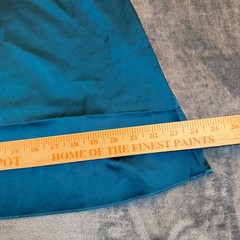 EKOUAER Teal Satin Slip Dress Mini Adjustable Straps V Neck Womens Medium NWT