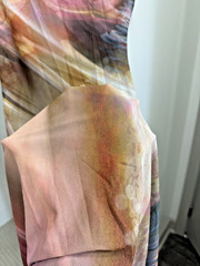 Y2K Aesthetic Bodycon Maxi Dress Double Layer Double Color Art Print Slim Fit