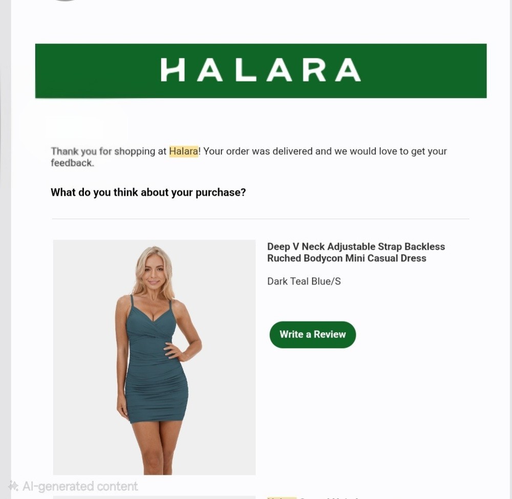 Halara Deep V Neck Adjustable Strap Backless Ruched Bodycon Mini Casual Dress S