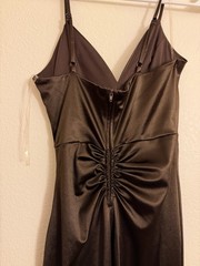 Honey And Rosie Brown Small Long Satin Dress Holiday Prom Dance Padded Bra