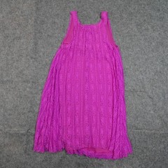Free People Dress Womens XS Mini Swing Tank V-Neck Lace Pink Boho Hippie