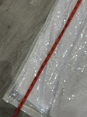 Lulus White Solid Mesh Sequin Long Dress S V-Neck Strappy Open Back Zip | SMALL