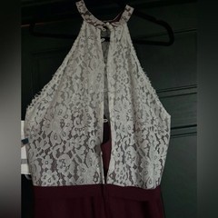 Christina wu Style 22775 M Mahogany And Ivory NWT Size 16
