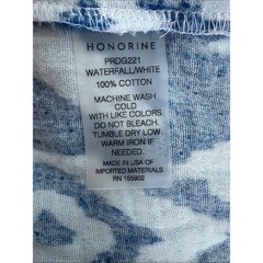 Honorine Marguerite tiered blue and white ikat cotton-gauze maxi dress L