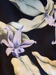 Tommy Bahama Maxi Dress Size 4 Black 100% Silk Tropical Floral Resort Vintage